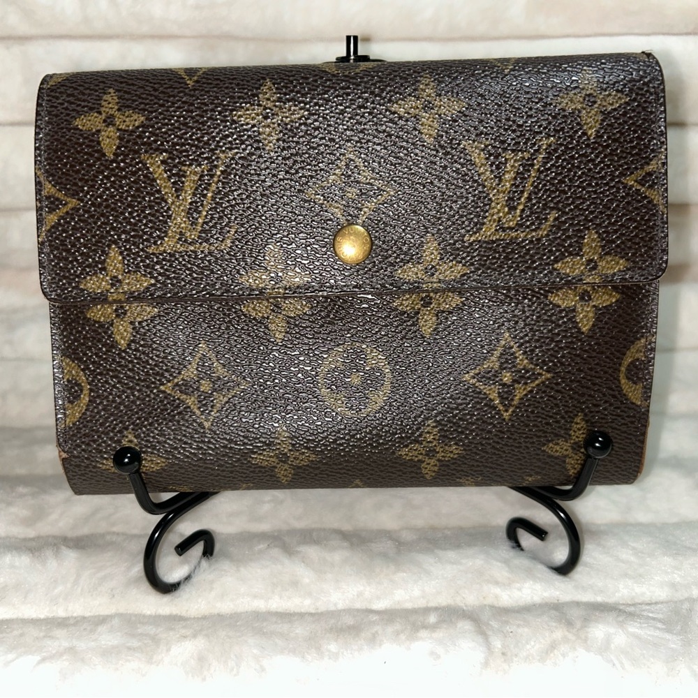 Louis Vuitton Brown and Gold Monogram Clutch